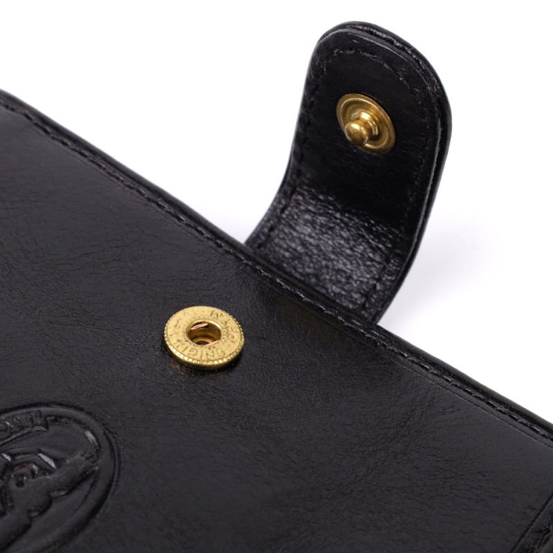 Стильный кошелек унисекс из глянцевой натуральной кожи Tony Perotti _ ( nero) Черный