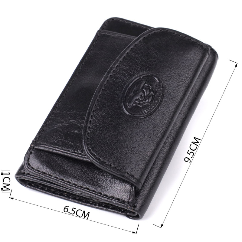 Компактный женский кошелек из глянцевой натуральной кожи Tony Perotti _ ( nero) Черный