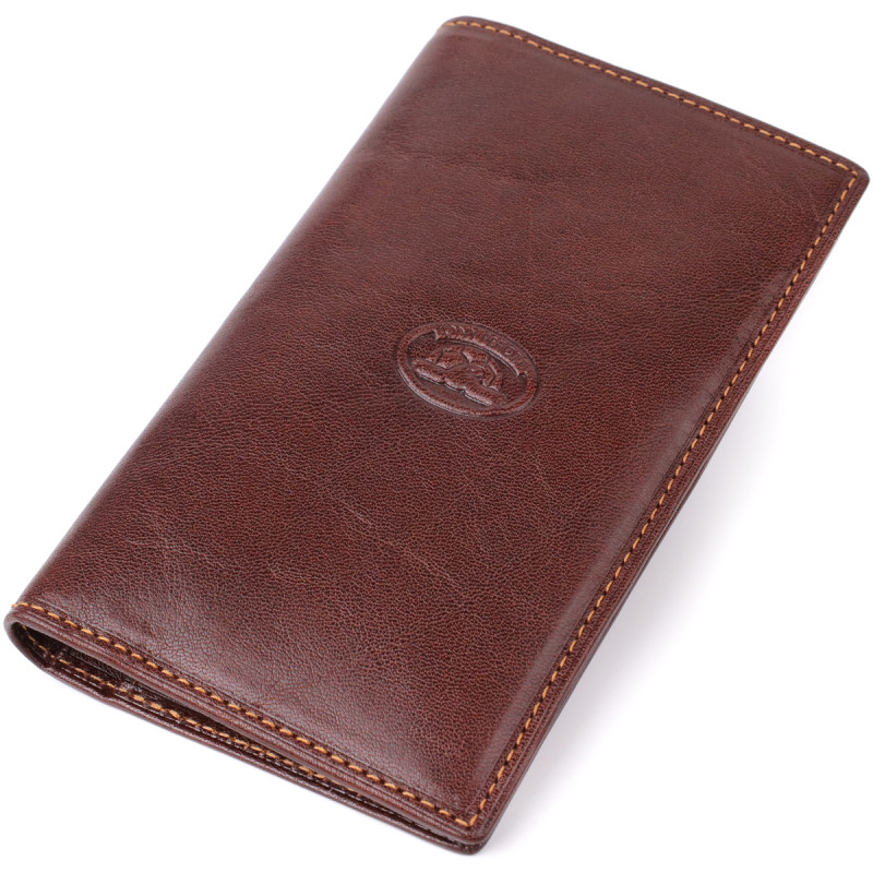 Мужской бумажник из глянцевой натуральной кожи Tony Perotti _ ( moro) Коричневый