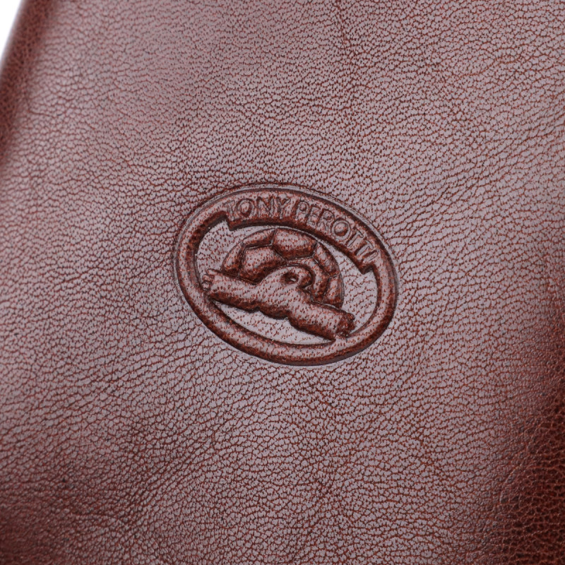 Мужской бумажник из глянцевой натуральной кожи Tony Perotti _ ( moro) Коричневый