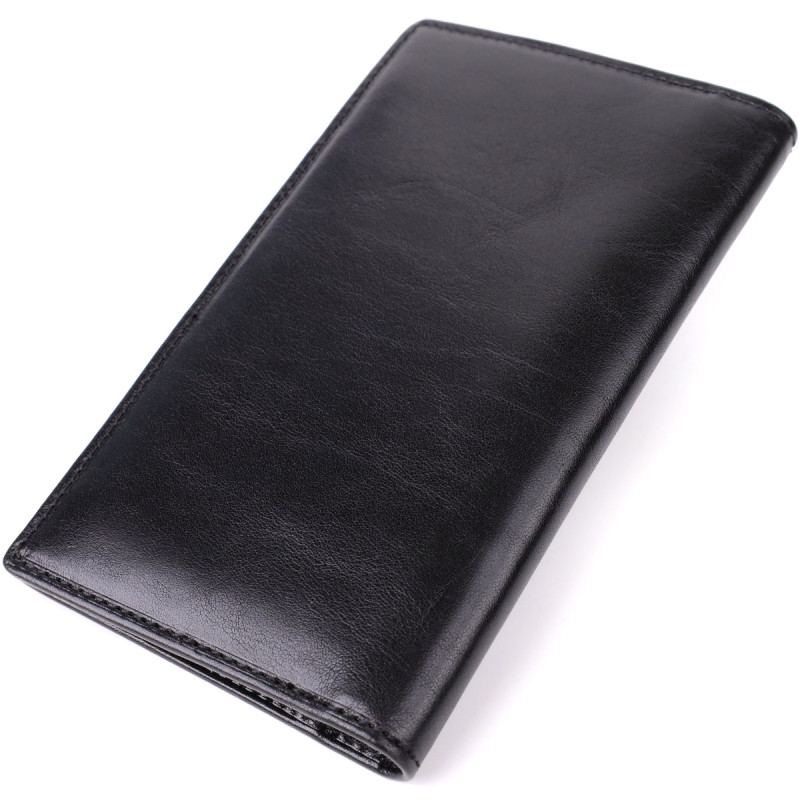 Гаманець для чоловіків із глянсової натуральної шкіри Tony Perotti _ ( nero) Чорний