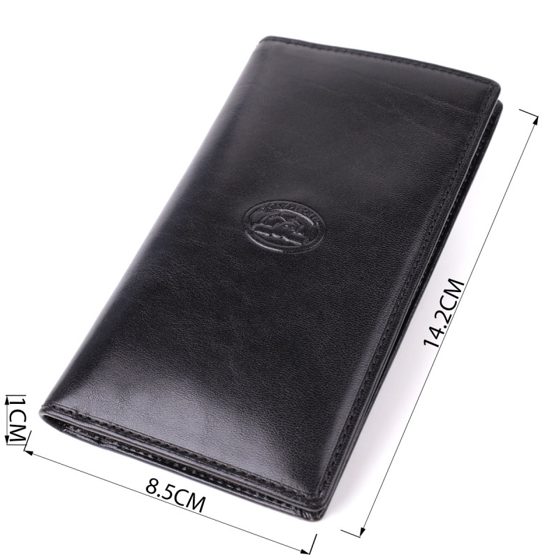 Гаманець для чоловіків із глянсової натуральної шкіри Tony Perotti _ ( nero) Чорний