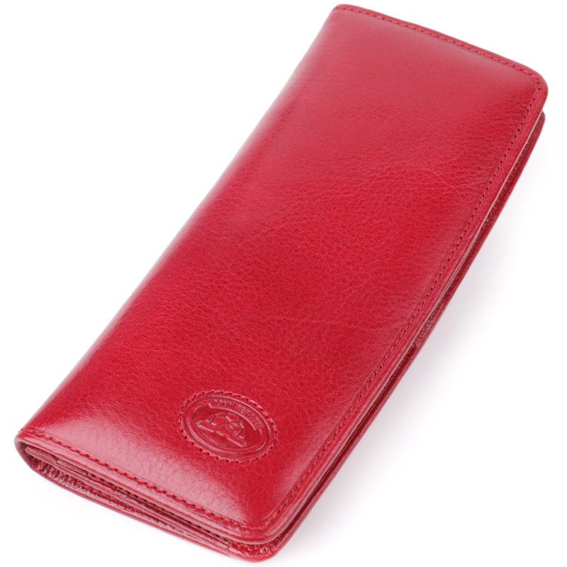 Стильный женский бумажник из глянцевой натуральной кожи Tony Perotti _ (Z rosso) Красный