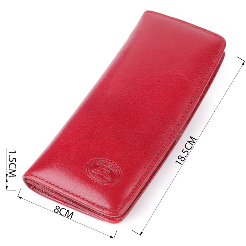 Стильный женский бумажник из глянцевой натуральной кожи Tony Perotti _ (Z rosso) Красный