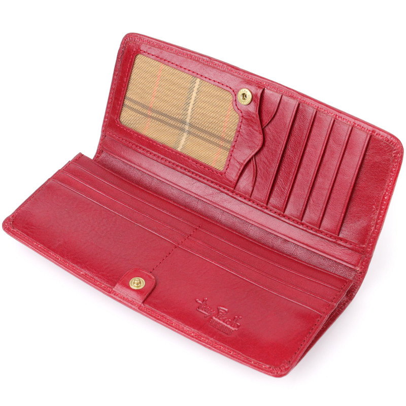 Стильный женский бумажник из глянцевой натуральной кожи Tony Perotti _ (Z rosso) Красный