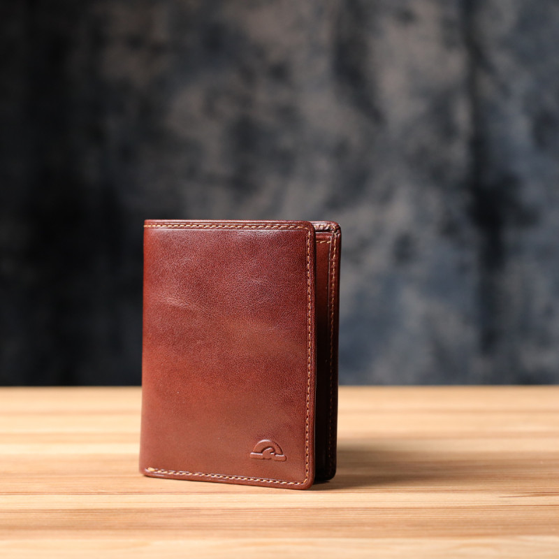 Гаманець для чоловіків з глянсової натуральної шкіри Tony Perotti _ ( moro) Коричневий