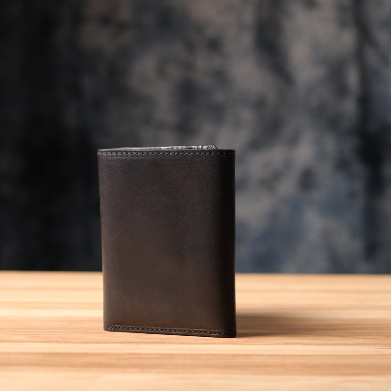 Небольшой бумажник для мужчин из глянцевой натуральной кожи Tony Perotti _ ( nero) Черный