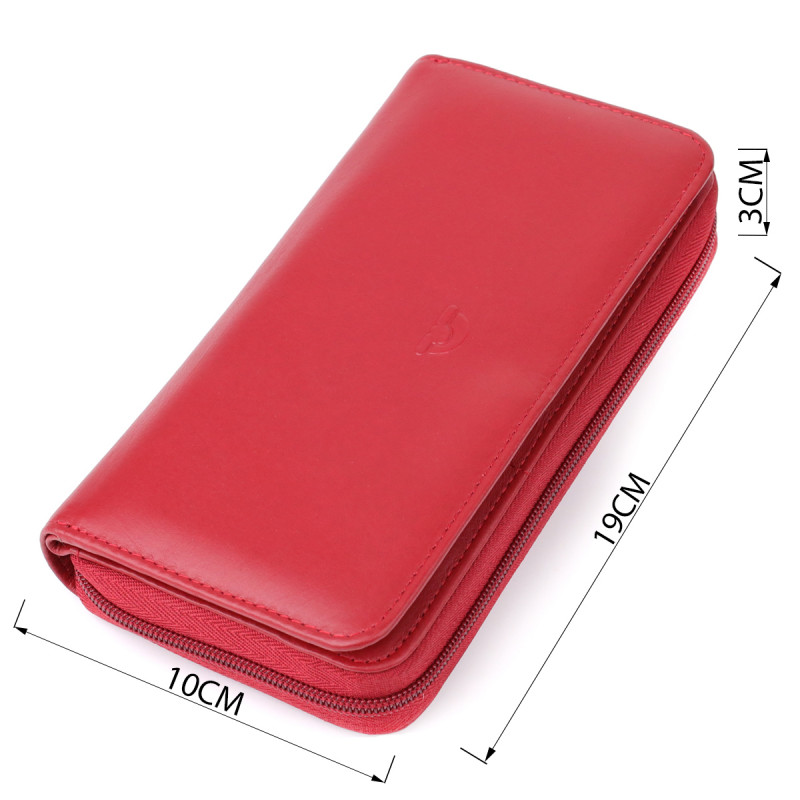 Місткий жіночий гаманець з натуральної шкіри Tony Perotti _ ( rosso) Червоний