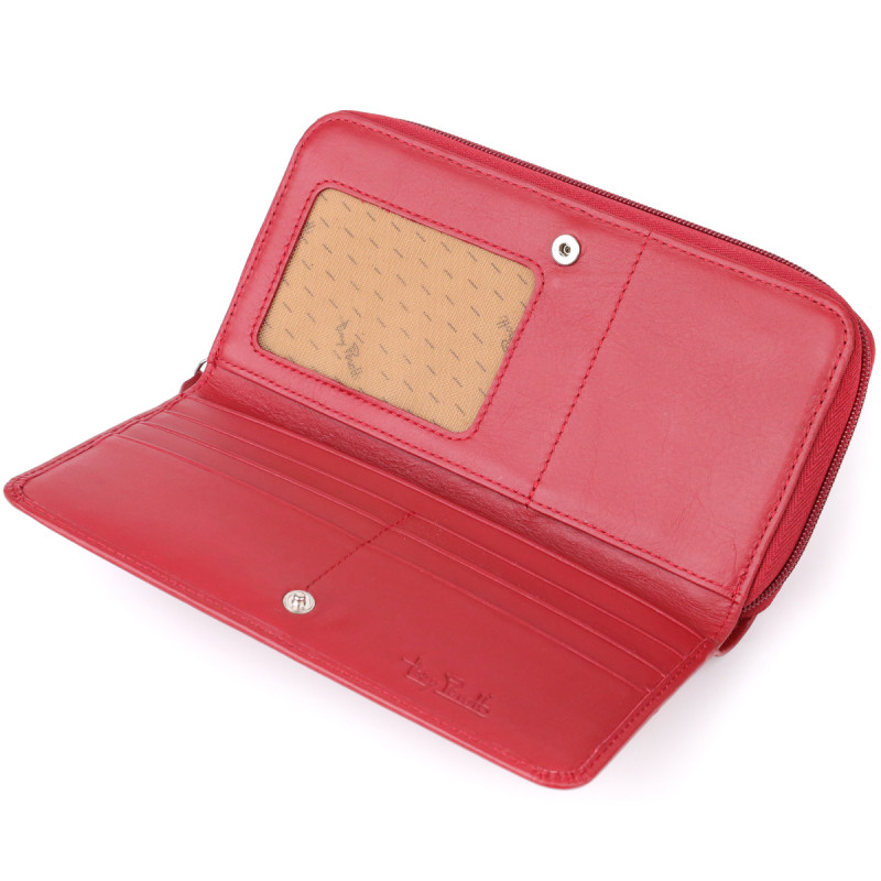 Місткий жіночий гаманець з натуральної шкіри Tony Perotti _ ( rosso) Червоний