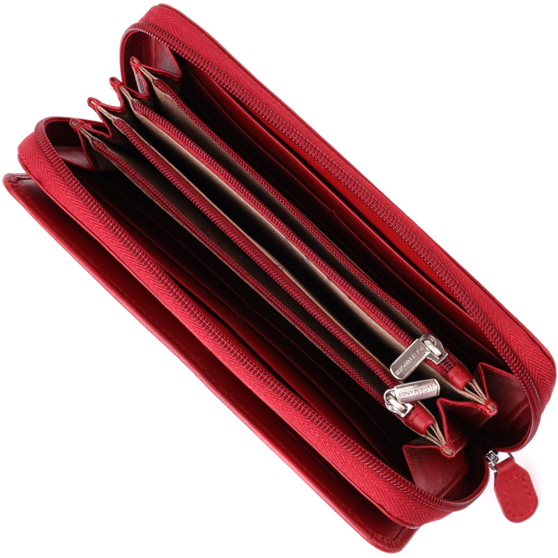 Місткий жіночий гаманець з натуральної шкіри Tony Perotti _ ( rosso) Червоний