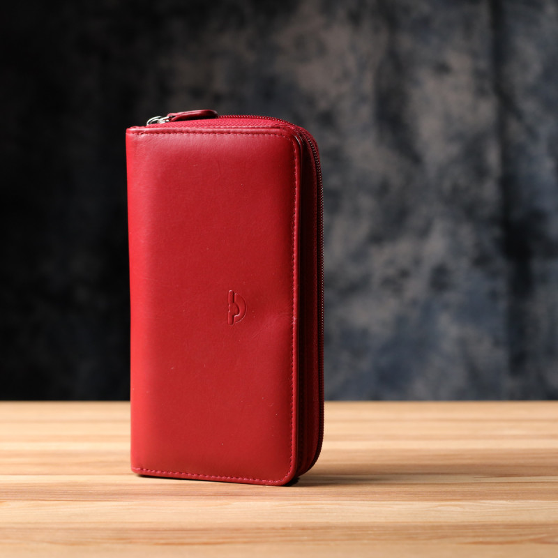 Місткий жіночий гаманець з натуральної шкіри Tony Perotti _ ( rosso) Червоний