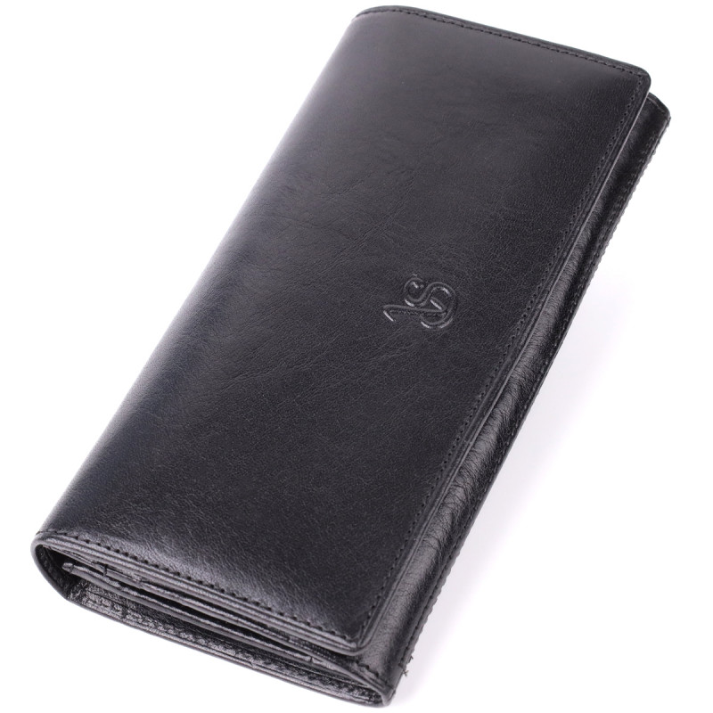 Женский вместительный кошелек из натуральной кожи Tony Perotti _ ( nero) Черный