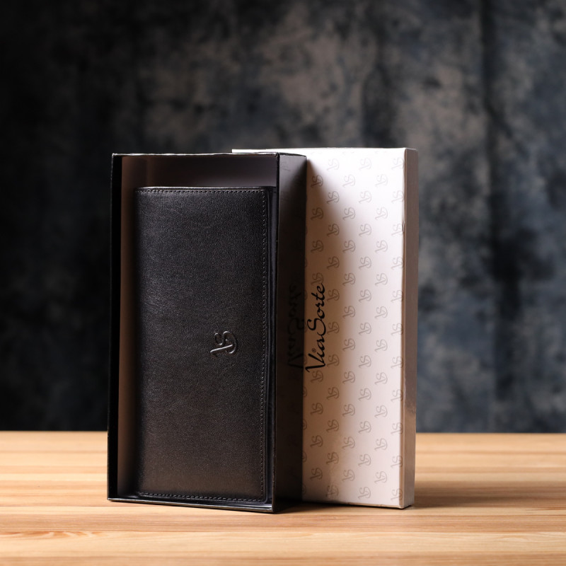 Женский вместительный кошелек из натуральной кожи Tony Perotti _ ( nero) Черный