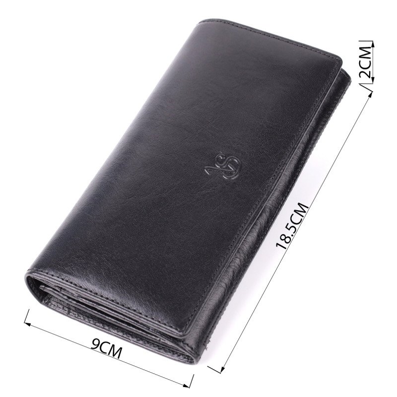 Женский вместительный кошелек из натуральной кожи Tony Perotti _ ( nero) Черный