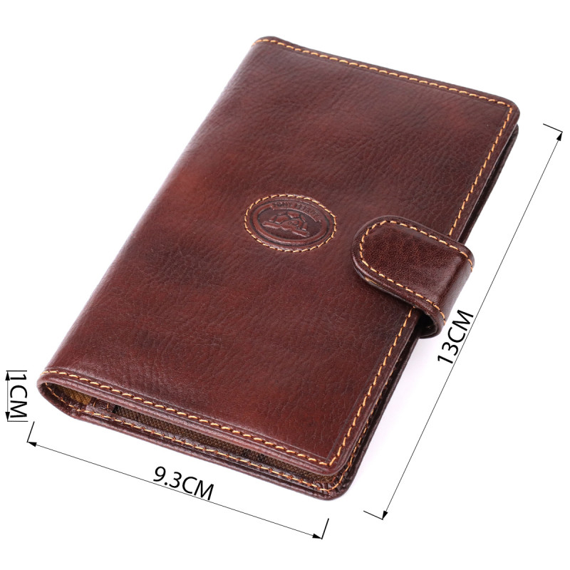 Обложка на документы из зернистой натуральной кожи Tony Perotti _ (A moro) Коричневый