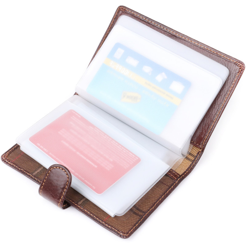 Обложка на документы из зернистой натуральной кожи Tony Perotti _ (A moro) Коричневый