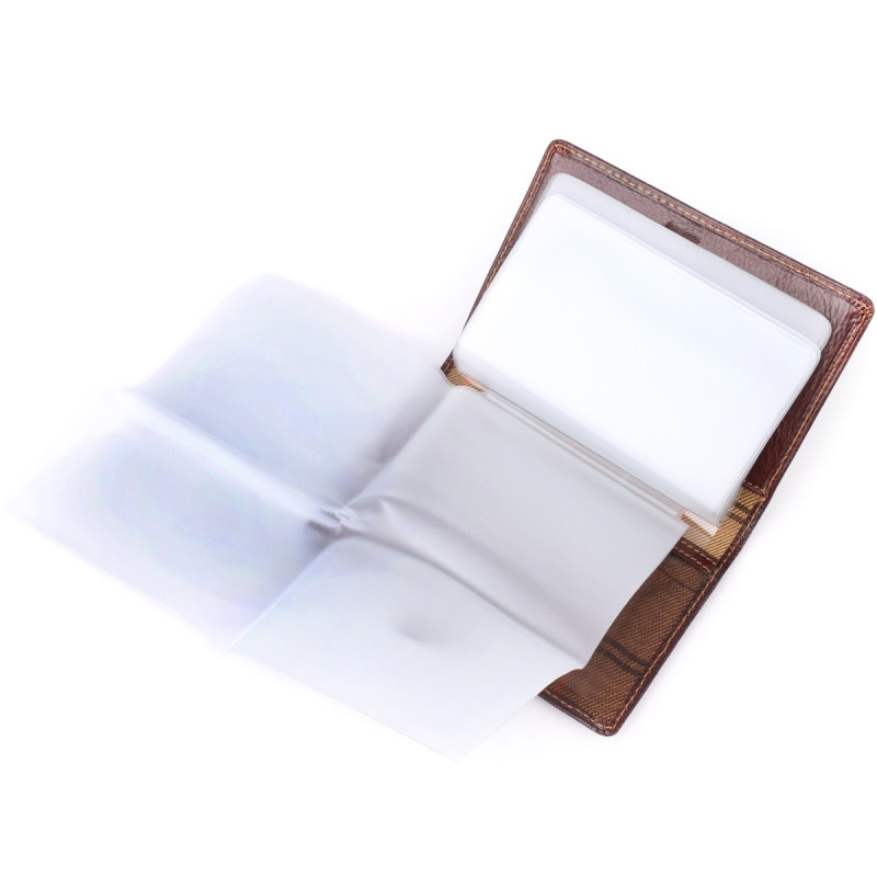 Обложка на документы из зернистой натуральной кожи Tony Perotti _ (A moro) Коричневый