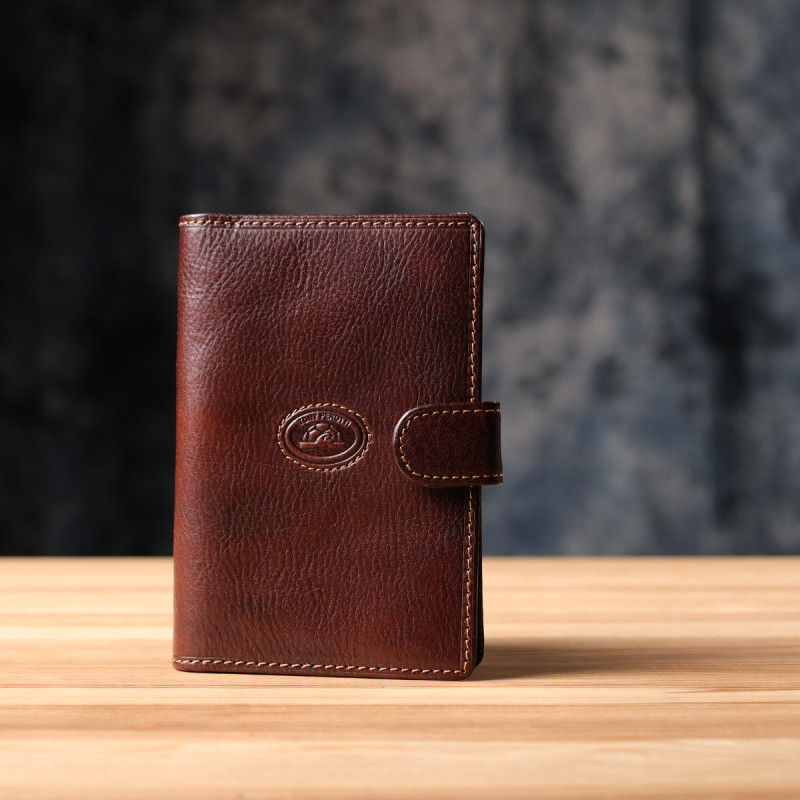 Обложка на документы из зернистой натуральной кожи Tony Perotti _ (A moro) Коричневый