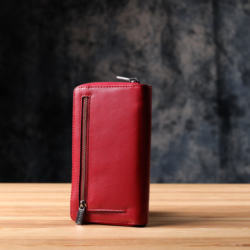 Женский вертикальный кошелек из натуральной кожи Tony Perotti _ ( rosso) Красный