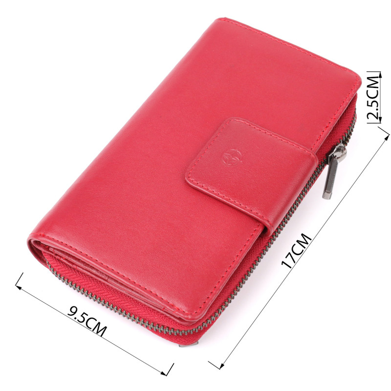 Женский вертикальный кошелек из натуральной кожи Tony Perotti _ ( rosso) Красный