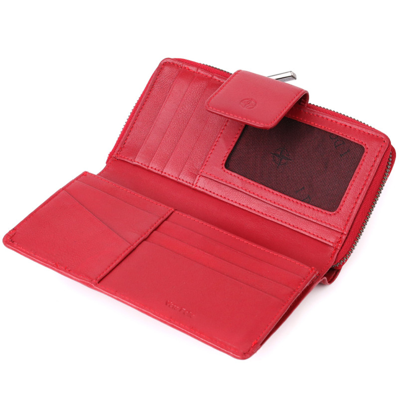 Женский вертикальный кошелек из натуральной кожи Tony Perotti _ ( rosso) Красный