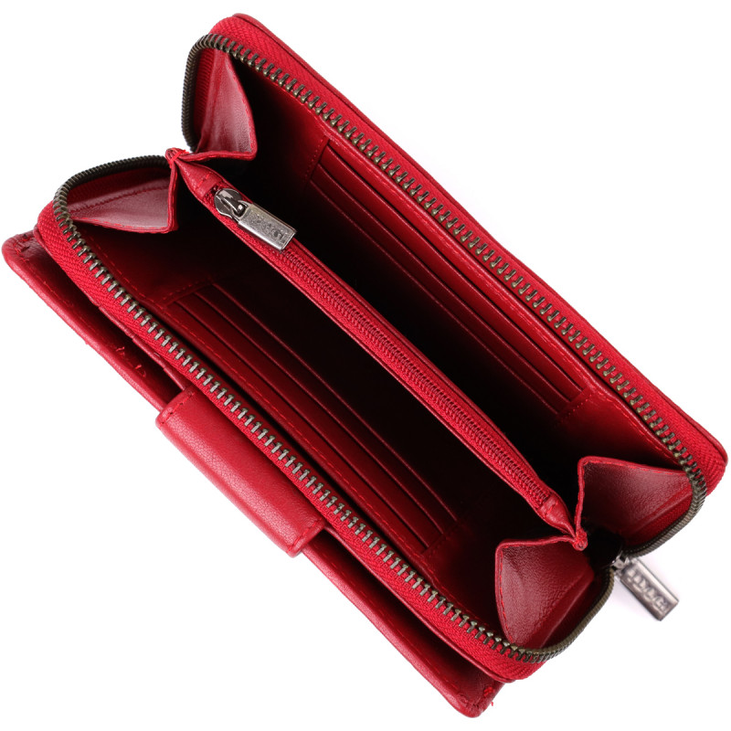 Женский вертикальный кошелек из натуральной кожи Tony Perotti _ ( rosso) Красный