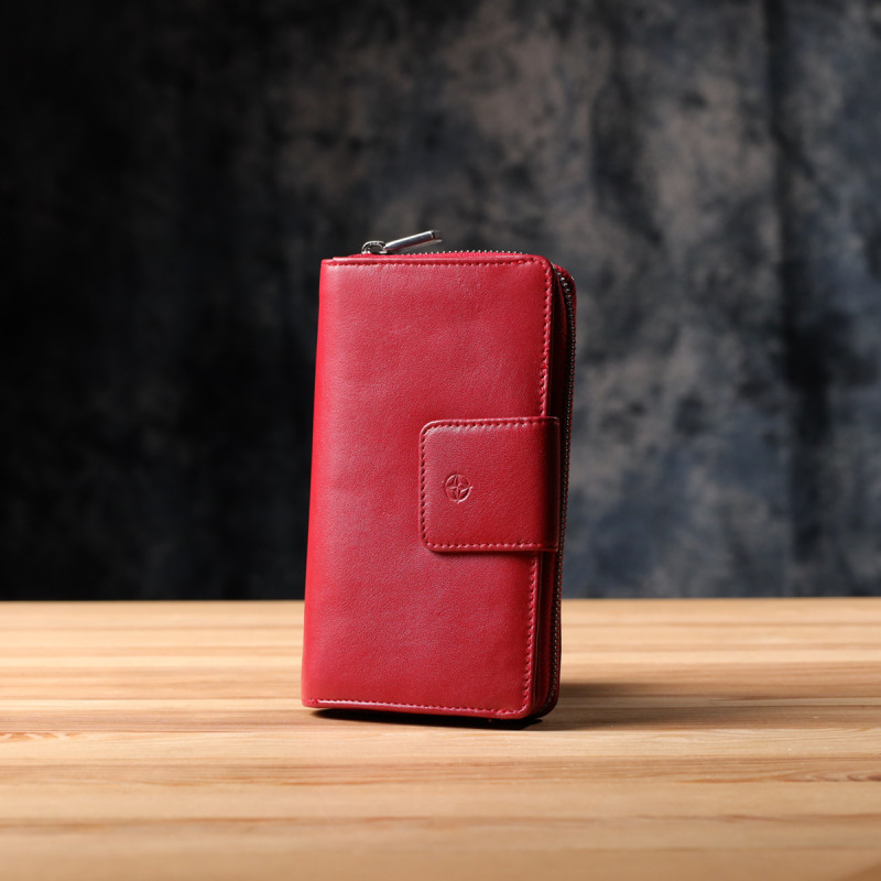 Женский вертикальный кошелек из натуральной кожи Tony Perotti _ ( rosso) Красный