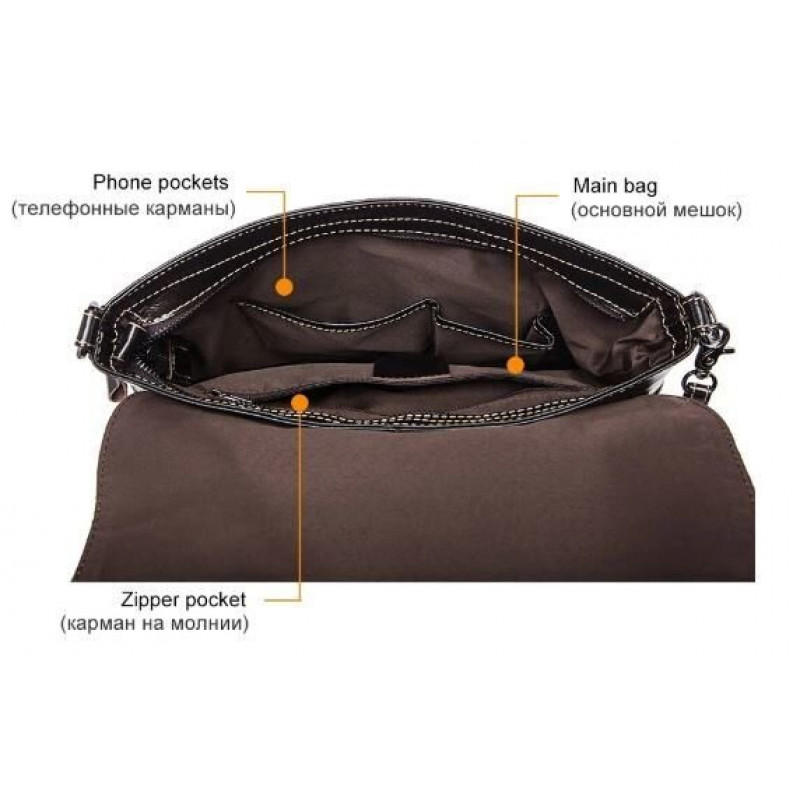 Мужская сумка кожаная Vintage Коричневая