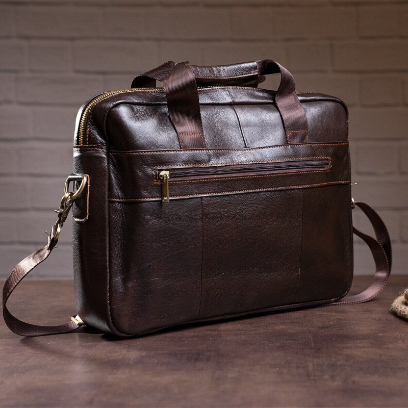 Сумка мужская под ноутбук Vintage Коричневая