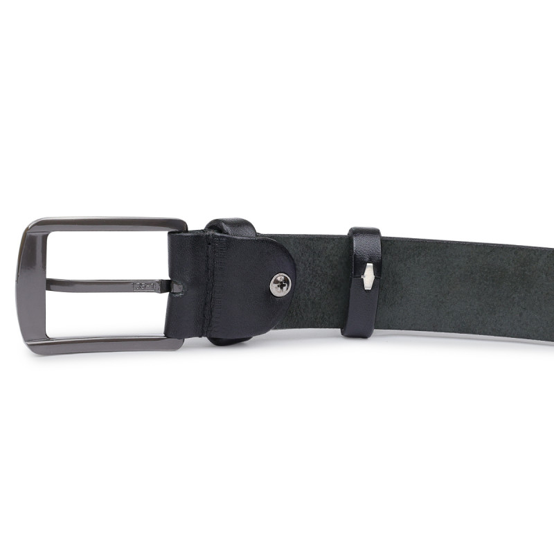 Класичний шкіряний ремінь для чоловіків Vintage Чорний