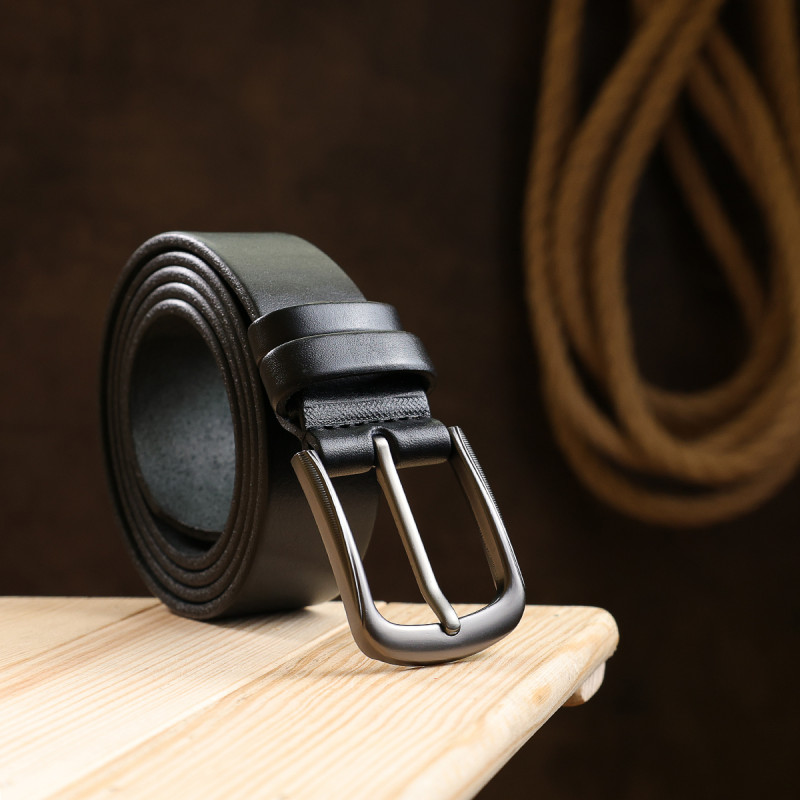 Класичний ремінь для чоловіків Vintage Чорний