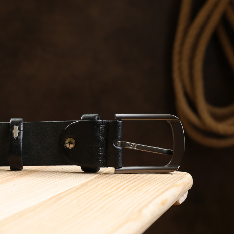 Класичний ремінь для чоловіків Vintage Чорний