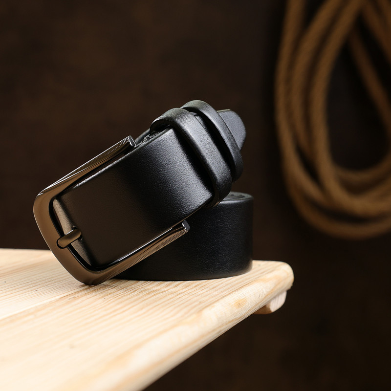 Класичний ремінь для чоловіків Vintage Чорний