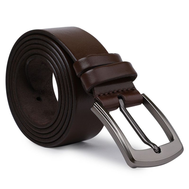 Гладкий чоловічий ремінь Vintage Коричневий