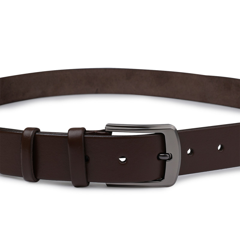 Гладкий чоловічий ремінь Vintage Коричневий