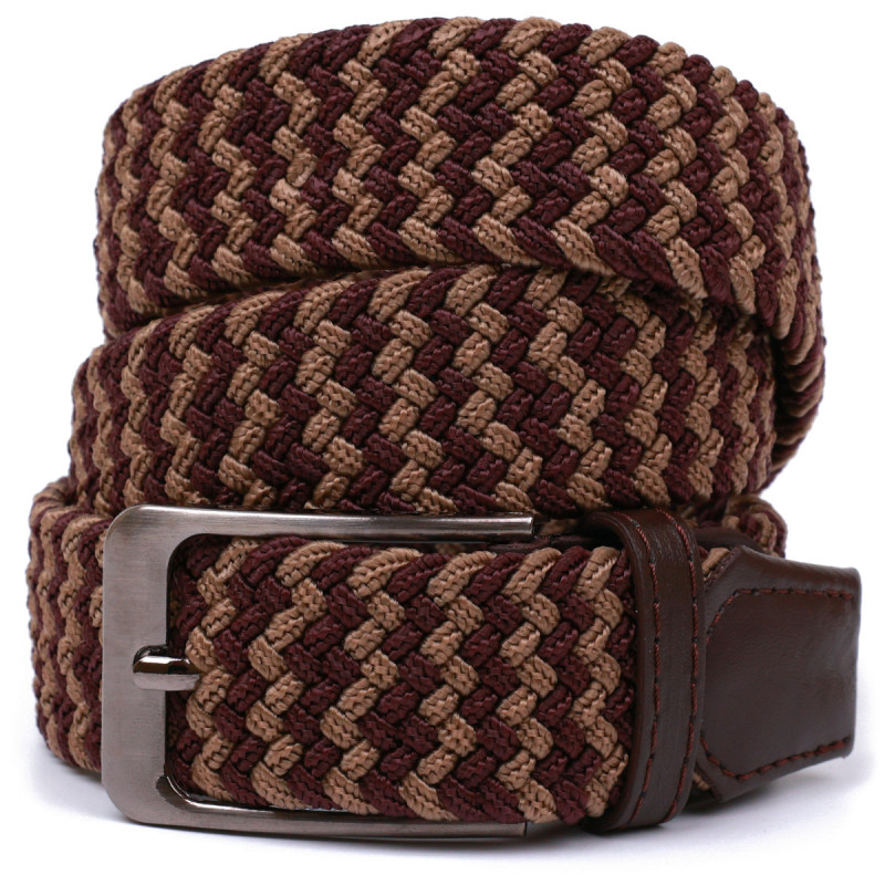 Гарний текстильний ремень Vintage Коричневий