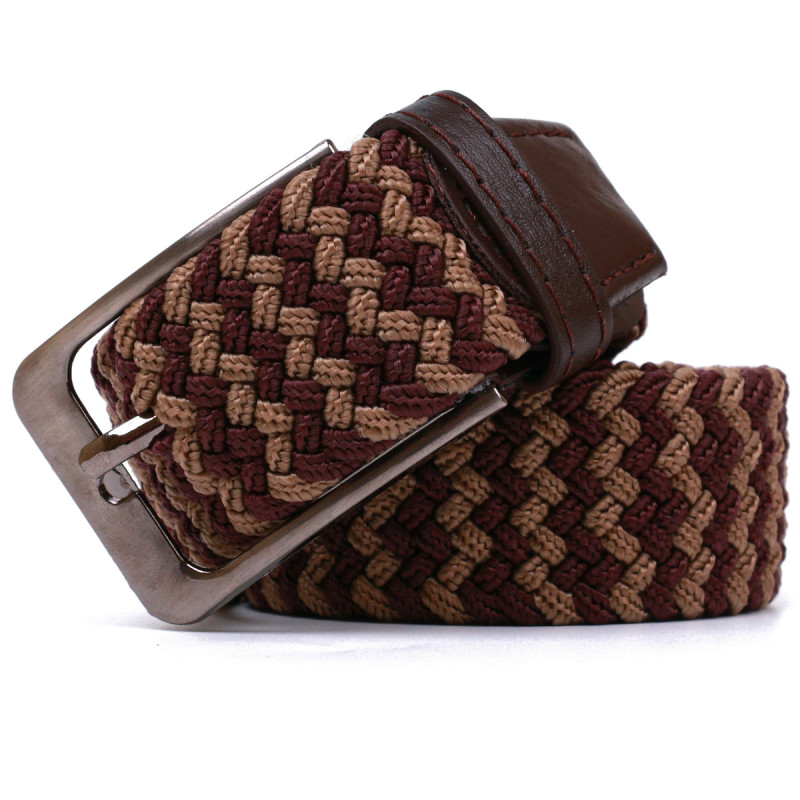 Гарний текстильний ремень Vintage Коричневий