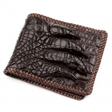 Портмоне CROCODILE LEATHER из натуральной кожи крокодила Коричневый