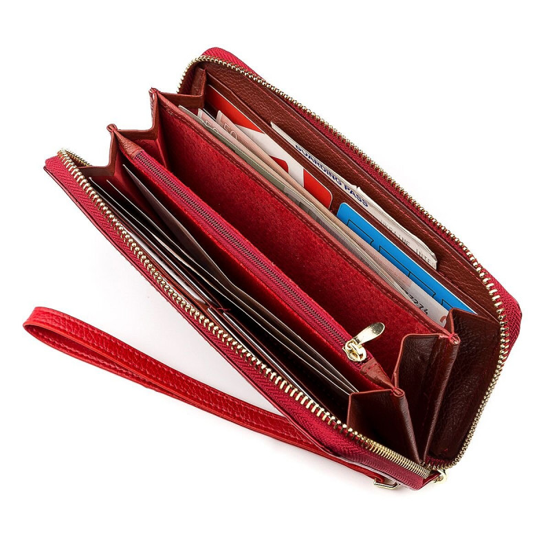 Кошелек женский ST Leather (SA) на молнии Красный