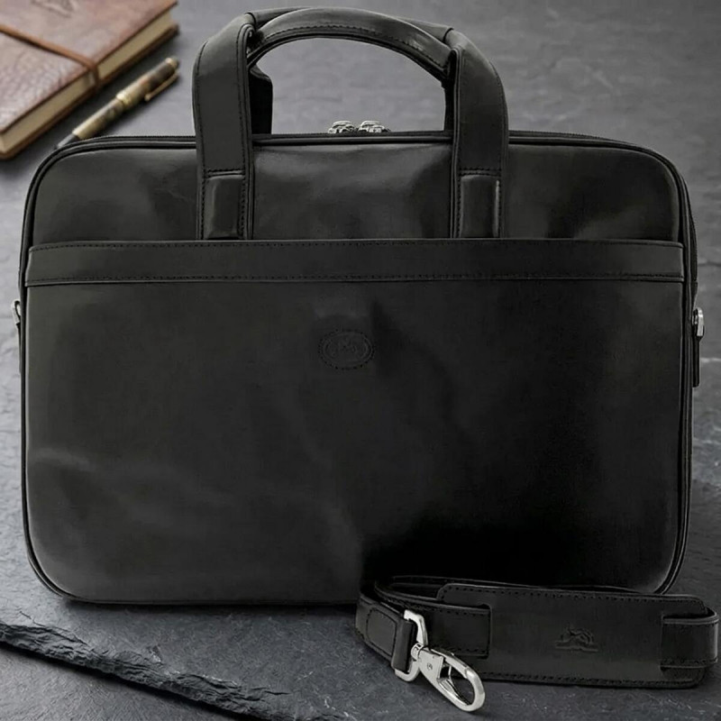 Чоловічий портфель з натуральної шкіри Tony Perotti Italico - nero () Чорний