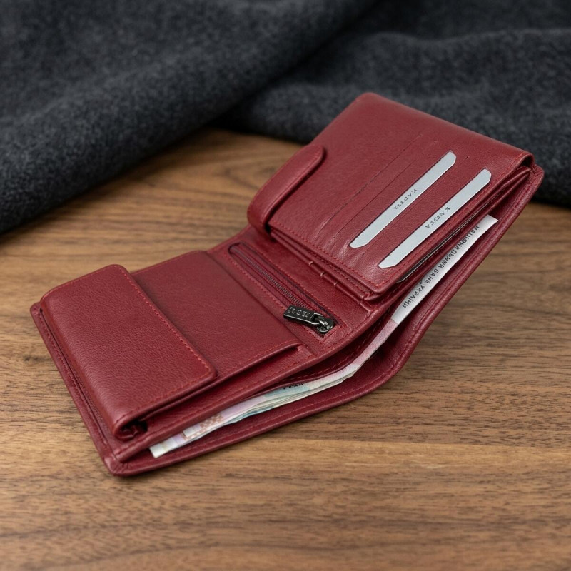 Женское портмоне Tony Perotti натуральная кожа Cortina rosso () Красное