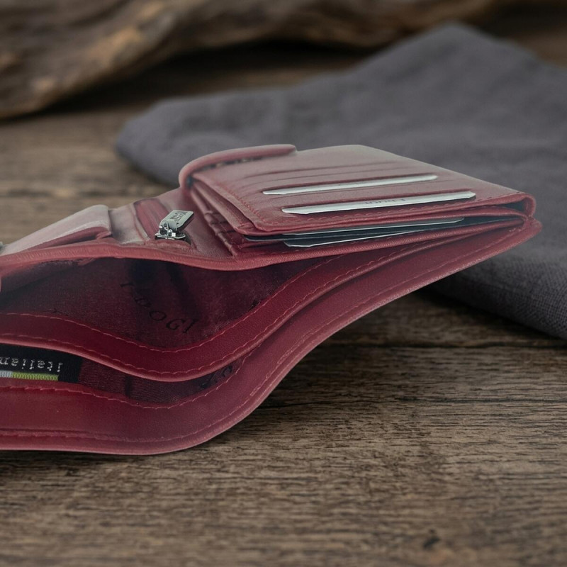 Женское портмоне Tony Perotti натуральная кожа Cortina rosso () Красное