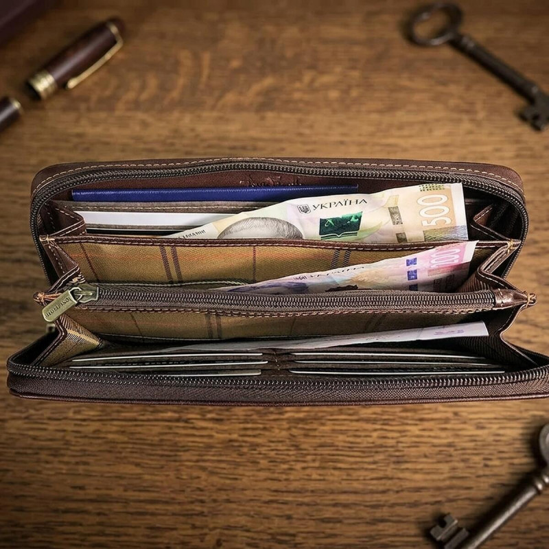 Чоловіче портмоне Tony Perotti Italico з гладкої шкіри - () Коричневе