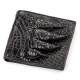 Кошелек мужской CROCODILE LEATHER из натуральной кожи крокодила Черный