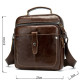 Сумка мужская гладкая Vintage Коричневая