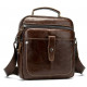 Сумка мужская гладкая Vintage Коричневая