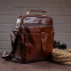 Сумка мужская гладкая Vintage Коричневая