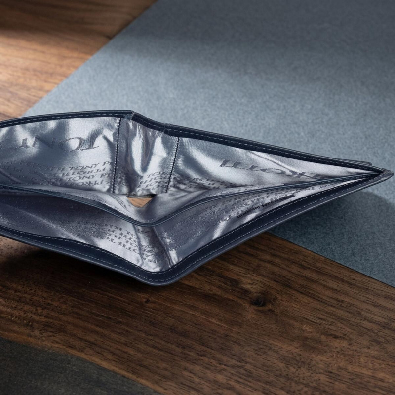 Чоловіче портмоне Tony Perotti Newcontatto +rfid () Темно-синє