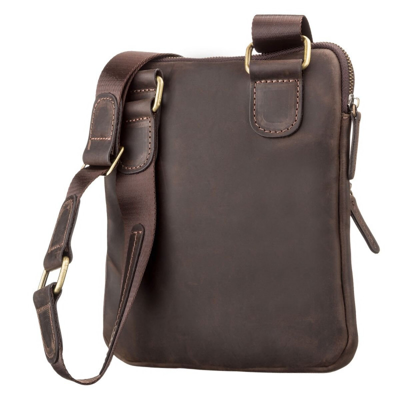 Сумка мужская SHVIGEL кожаная Коричневая