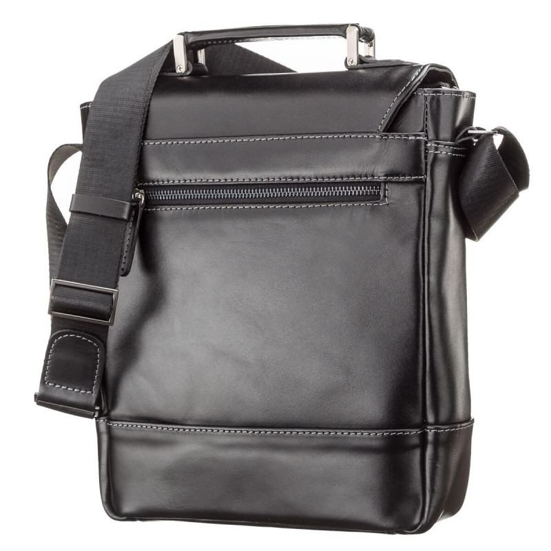 Сумка мужская SHVIGEL кожаная Черная